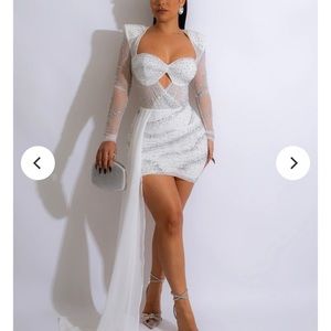 Caught In a Dream Rhinestone Mini Dress